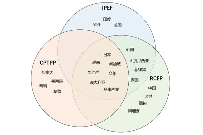 印太經濟框架（IPEF）協議方的對比